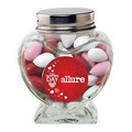 Glass Heart Jar - Chocolate Covered Sunflower Seeds